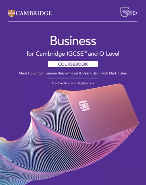 Cambridge IGCSE and O Level Business Coursebook with Digital Access - Medi Houghton - 9781009813501 - CUP