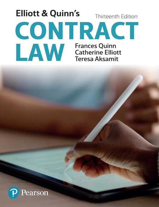 Elliott & Quinn's Contract Law, 13th edition - Catherine Elliott - 9781292739397 - Pearson