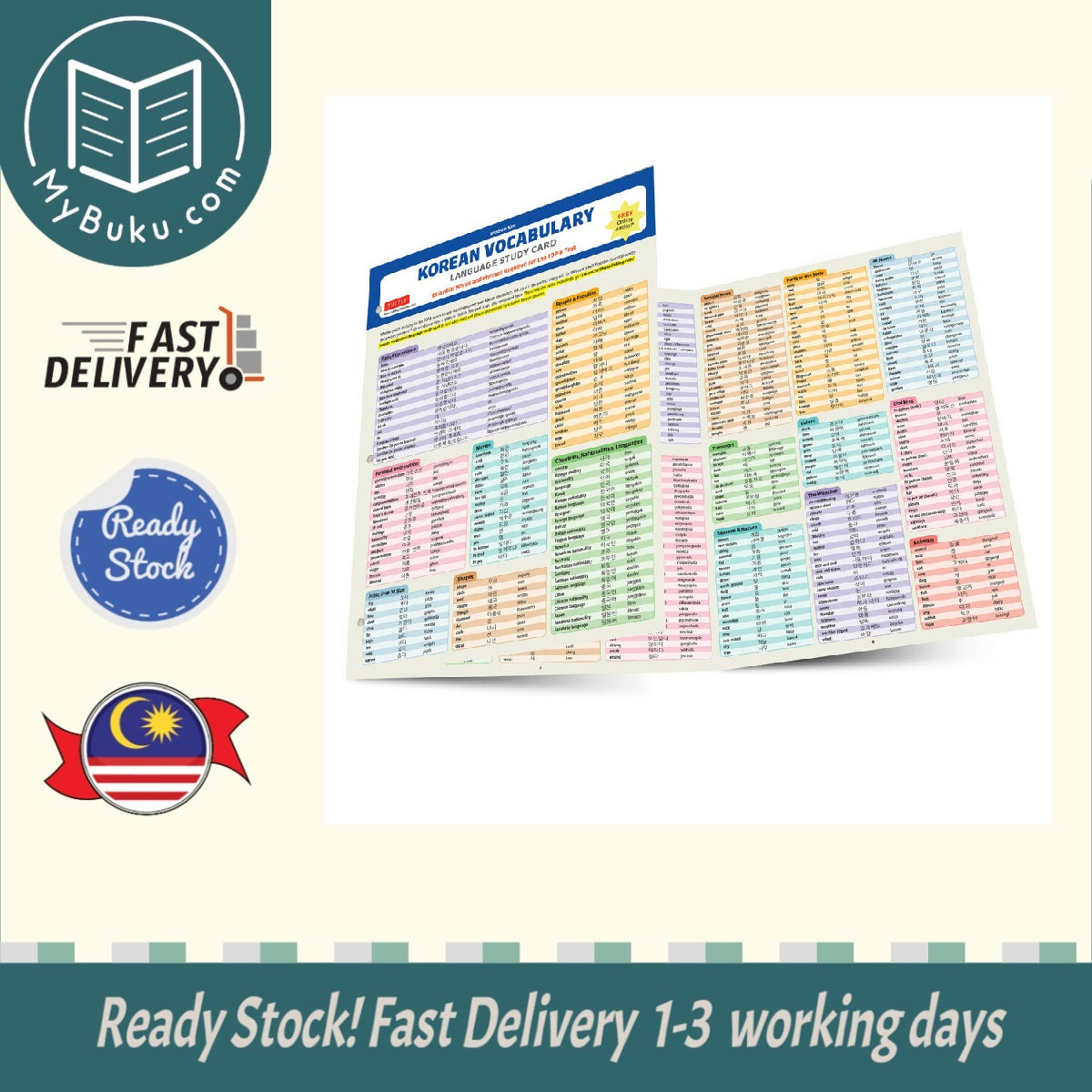 KOREAN VOCABULARY LANGUAGE STUDY CARD - Woojoo Kim - 9780804853279 - Tuttle Publishing KOREAN VOCABULARY LANGUAGE STUDY CARD - Woojoo Kim - 9780804853279 - Tuttle Publishing