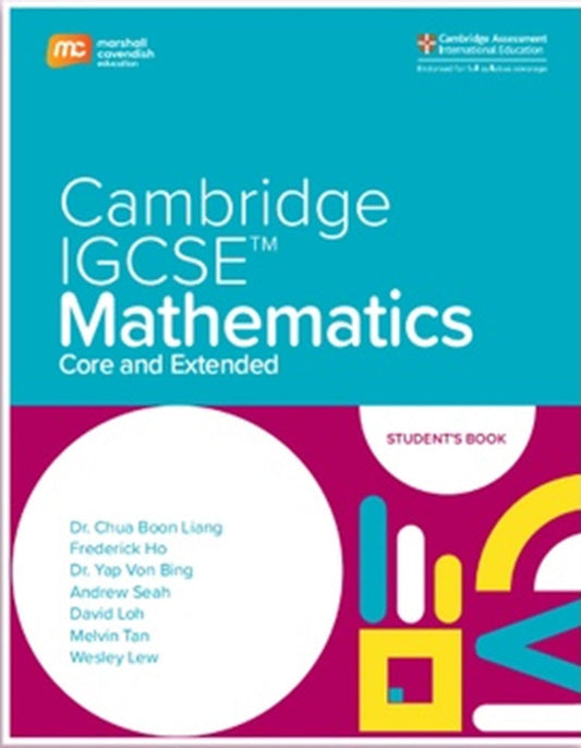 Cambridge IGCSE Core And Extended Mathematics (0580) Student's Book - 9789815108569 - Marshall Cavendish