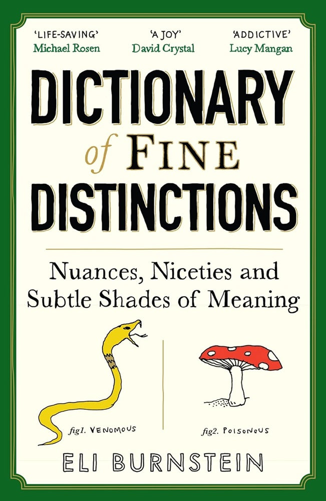 Dictionary of Fine Distinctions: Nuances, Niceties and Subtle Shades of Meaning - Eli Burnstein - 9781805227229 - Profile Books