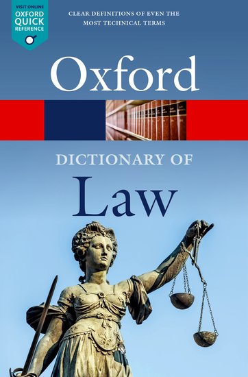 A Dictionary of Law - Jonathan Law - 9780192897497 - Oxford University Press