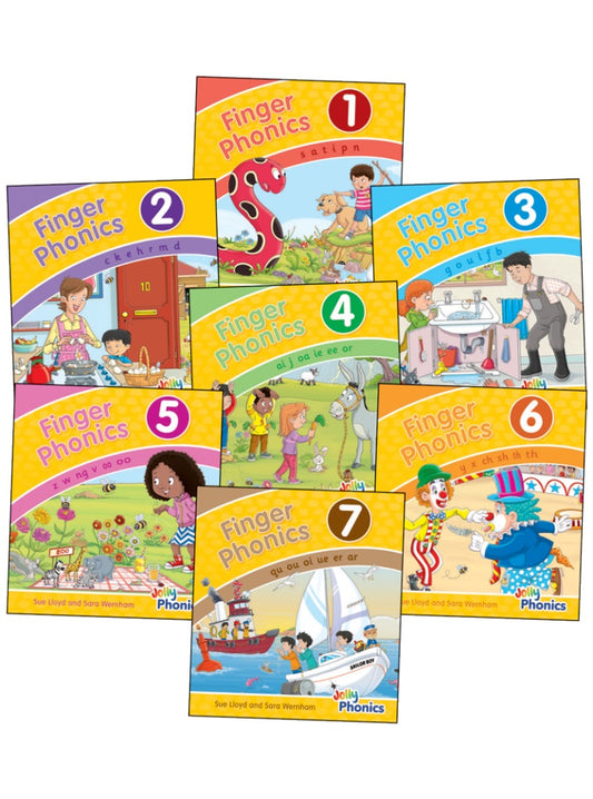 Finger Phonics Books 1-7 (Set) - Sara Wernham - 9781844146505 - Jolly Learning