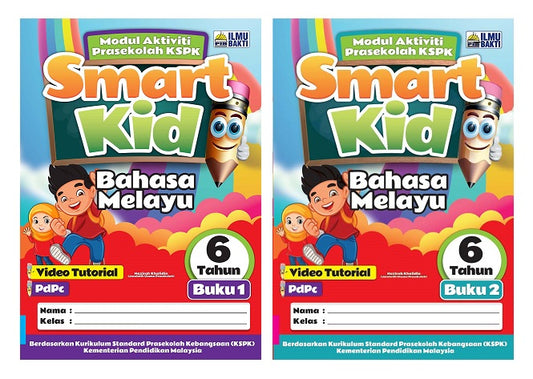 Smart Kid Prasekolah 6 Tahun Buku 1 & Buku 2 (Set) - 9789670058320 - 9789670058344 - Ilmu Bakti