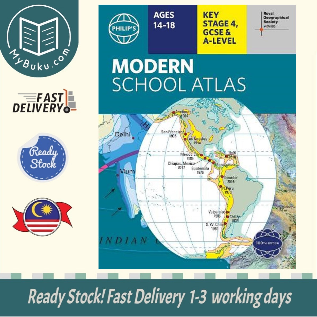 Philip's RGS Modern School Atlas : 100th edition - Philip's Maps - 9781849075831 - Octopus Publishing Group